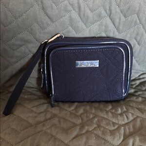 Vera Bradley Navy Quilted Wristlet